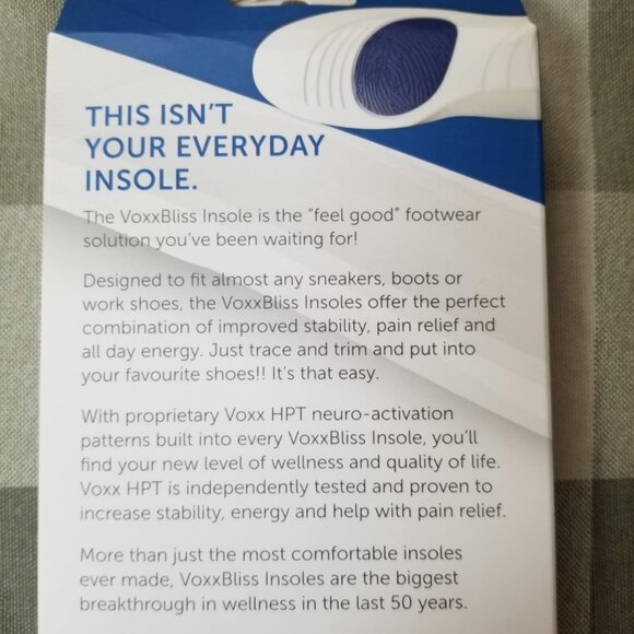 VOXX Bliss Insoles Med HPT Neuro-Point Activation Balance Pain Relief Wellness - Picture 5 of 9